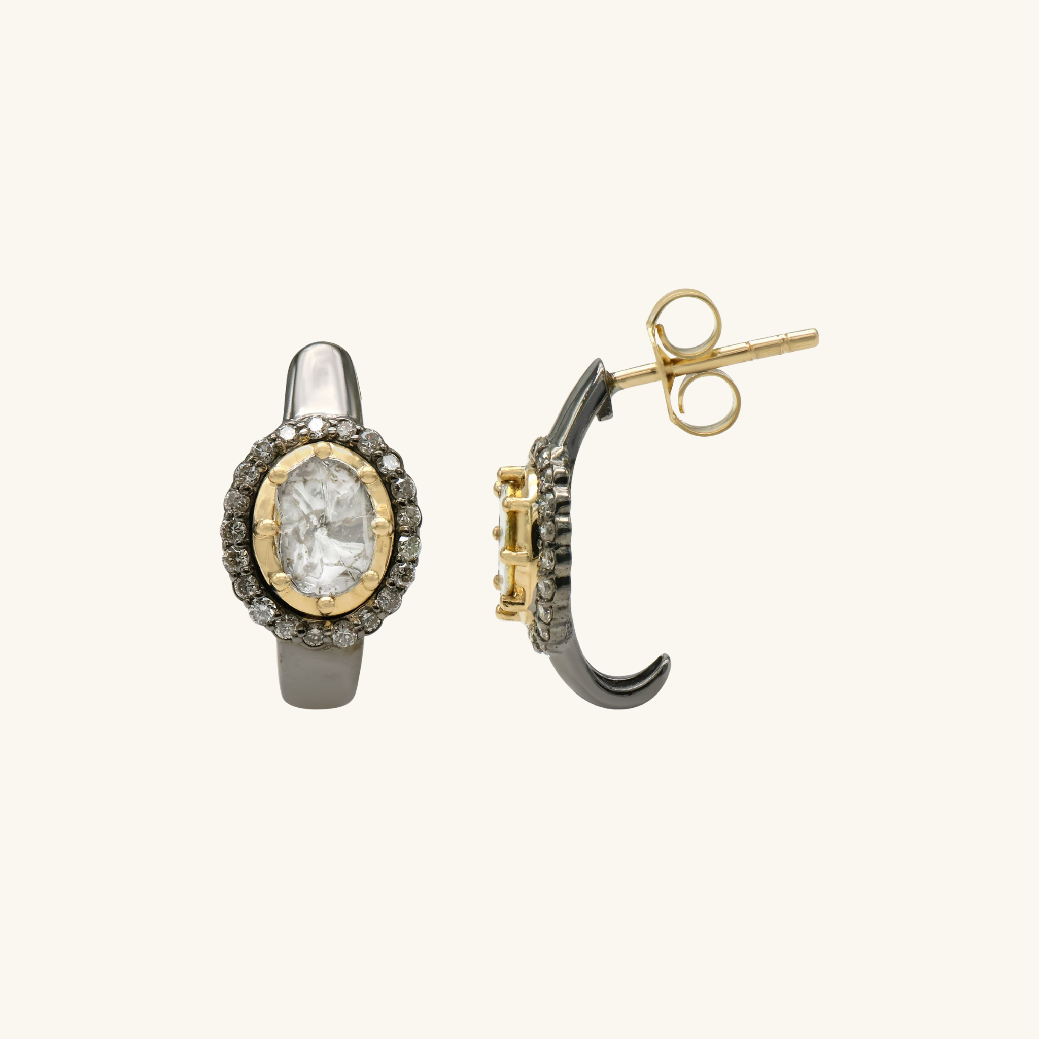 Tara Halo Curve Studs