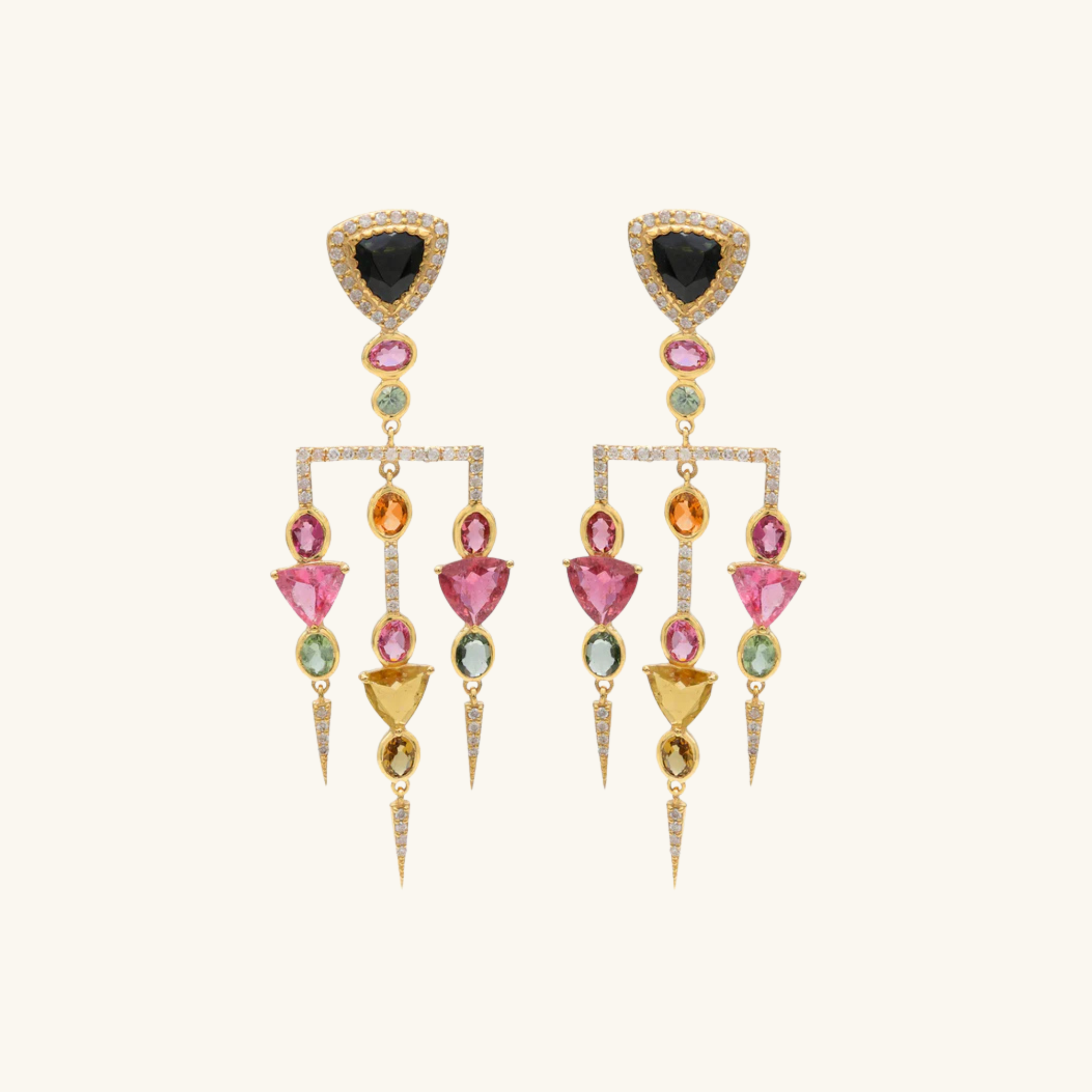 Tourmaline Fusion Chandelier Earrings