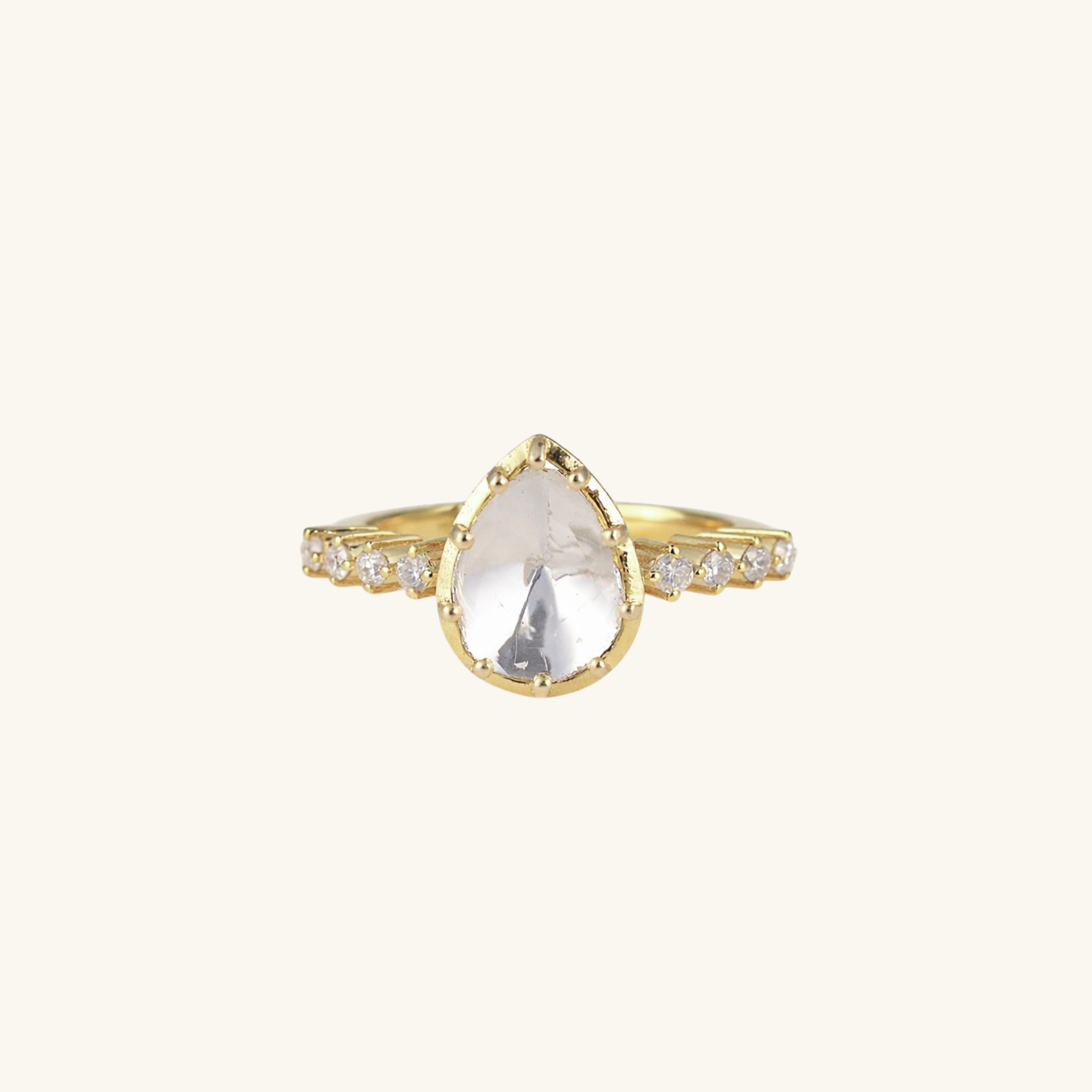 Polki Crest Pinky Ring