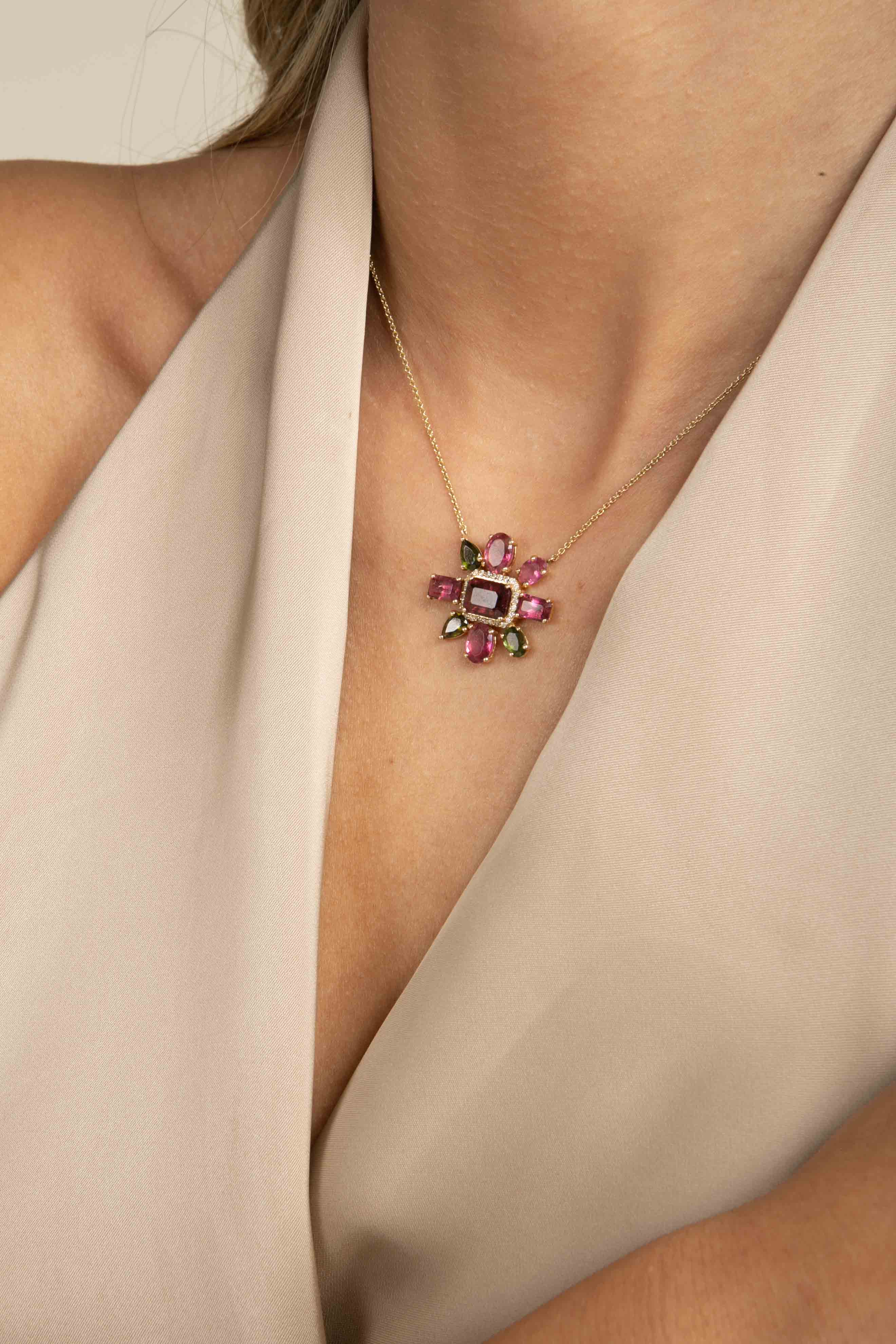 PINK JAIPUR PETAL NECKLACE