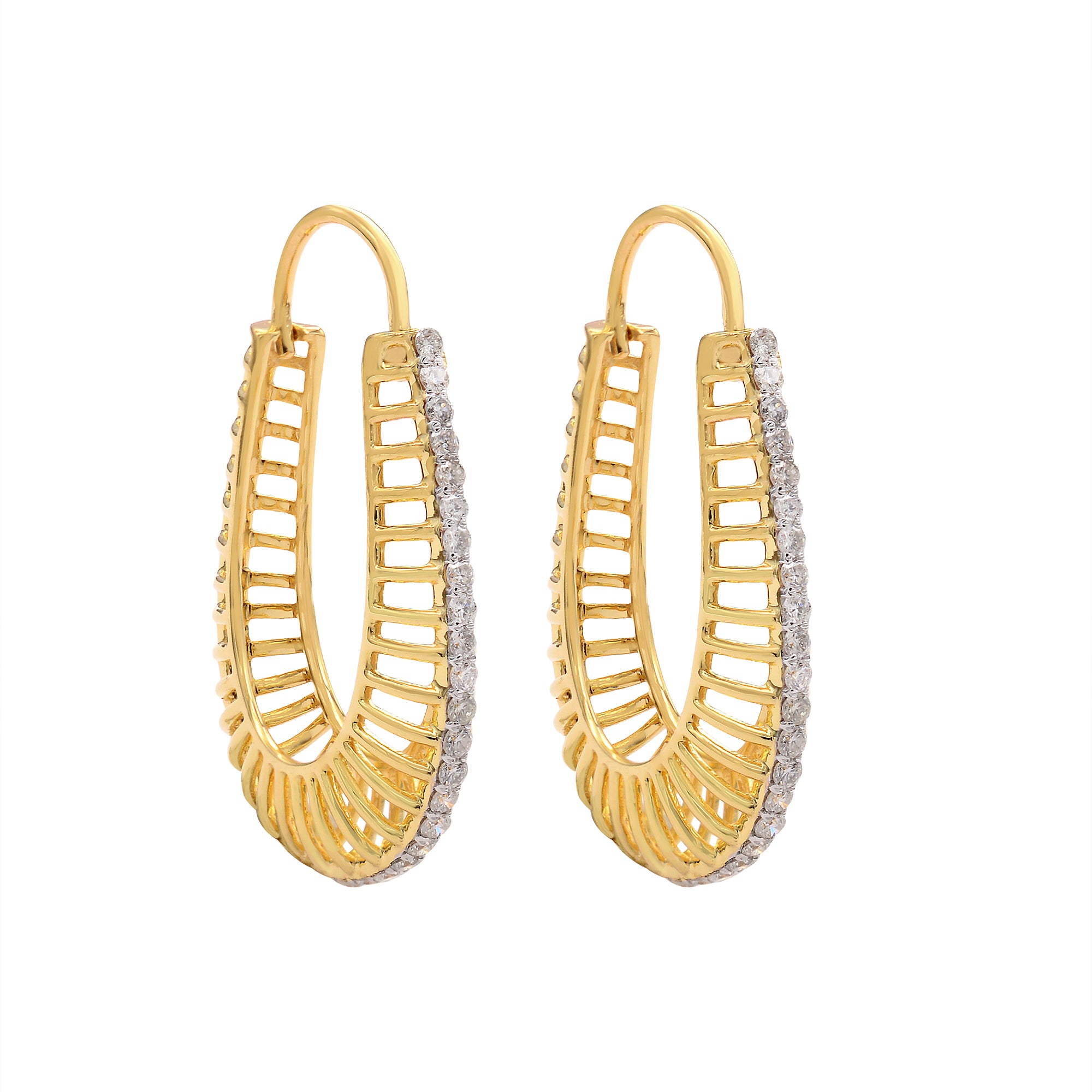Raana Elongated Hoops