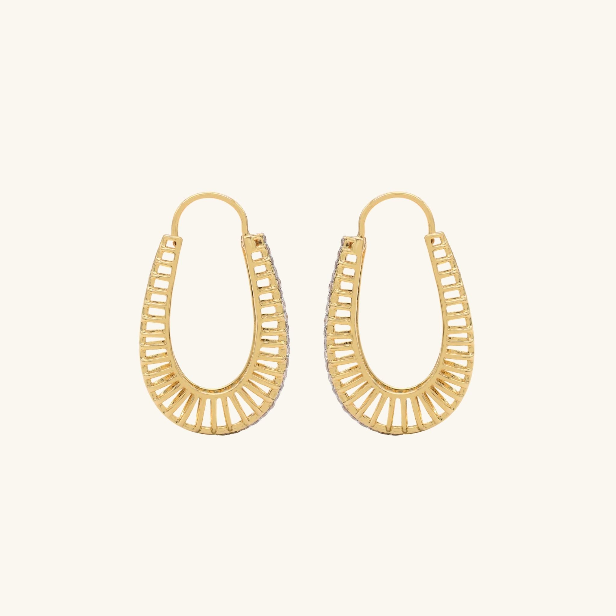 Raana Elongated Hoops