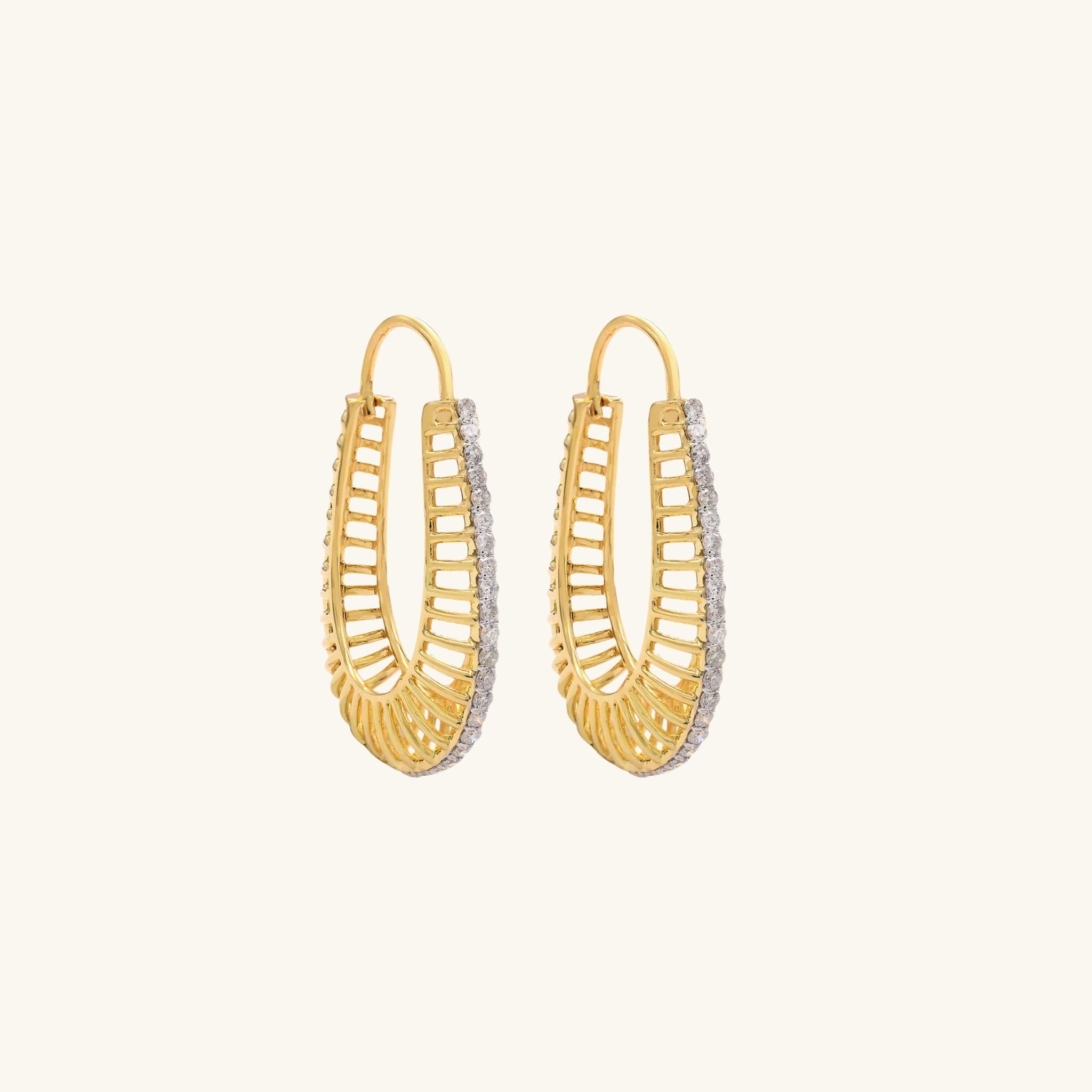 Raana Elongated Hoops