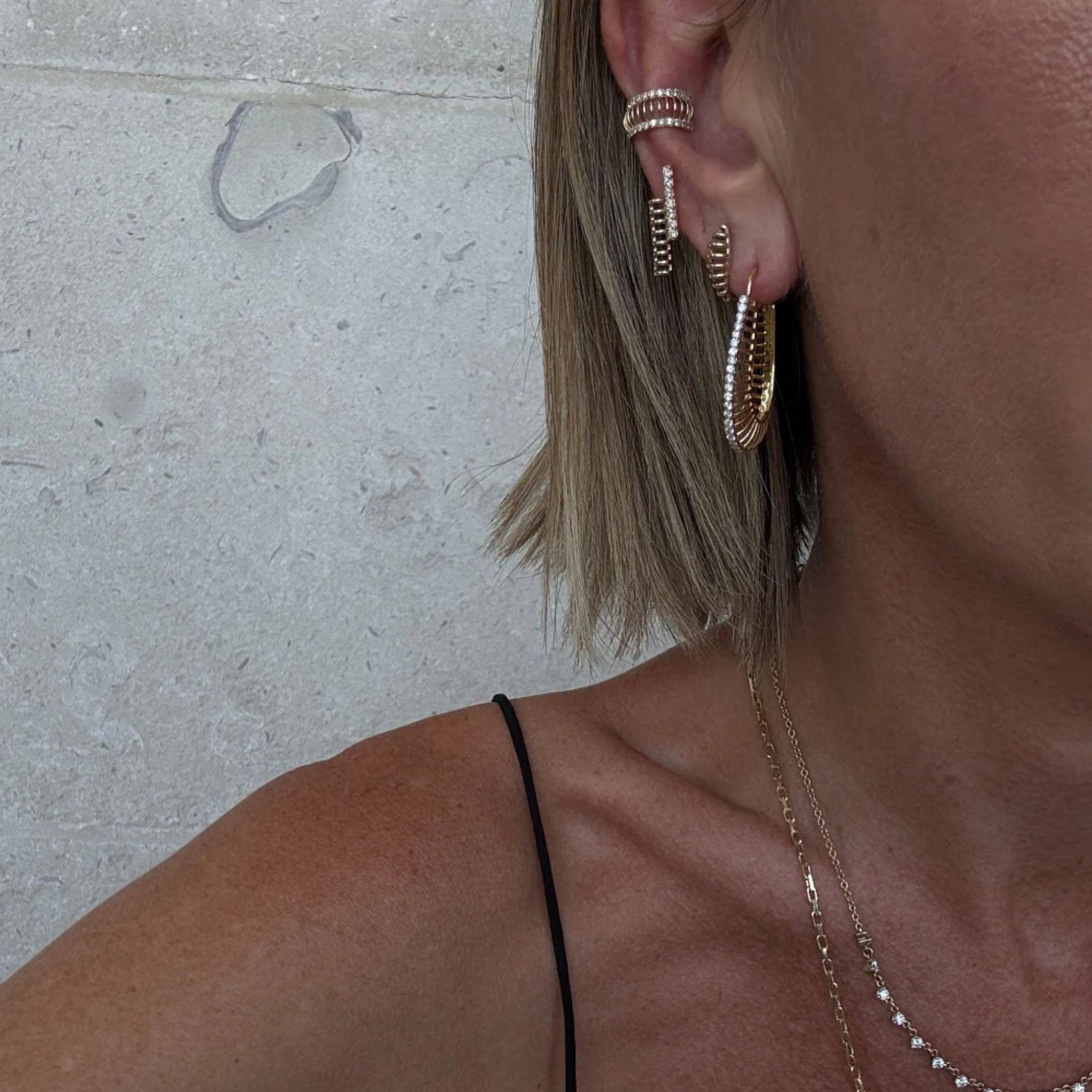 Raana Elongated Hoops