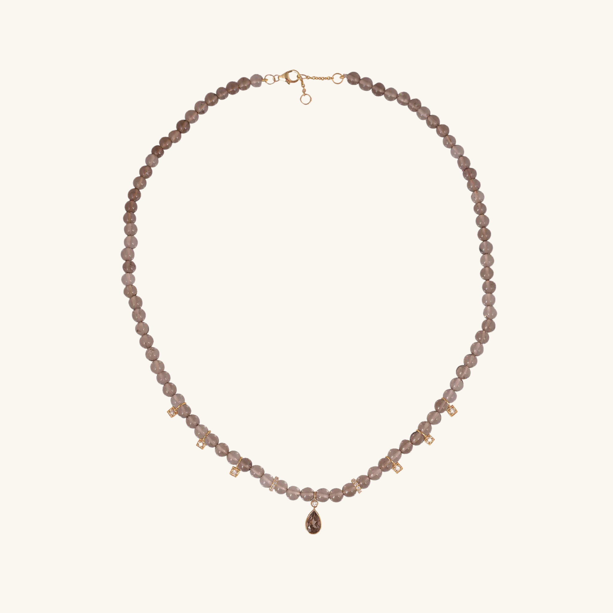 Smoky Quartz Beaded Necklace