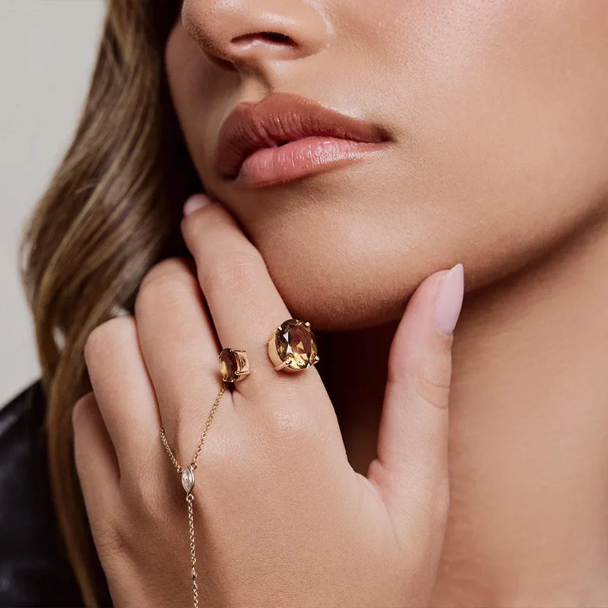 Smoky Duette Fusion Ring