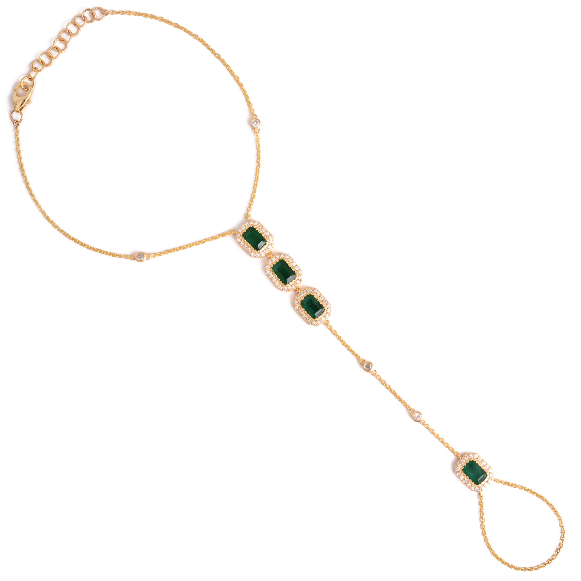Emerald Hand Chain