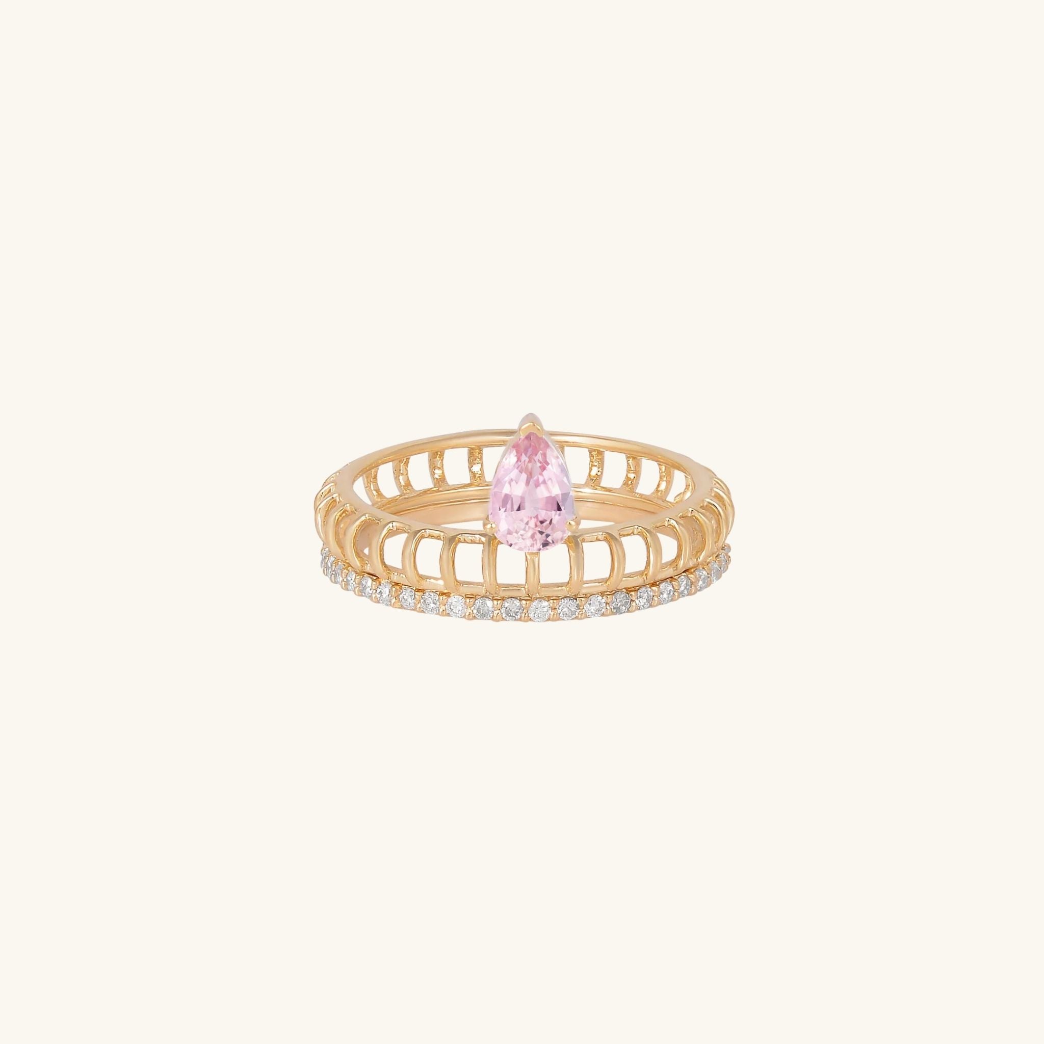 Hala Morganite Cage Ring