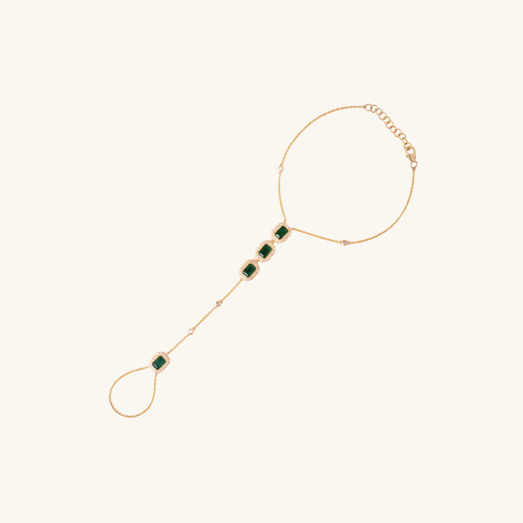 Emerald Hand Chain