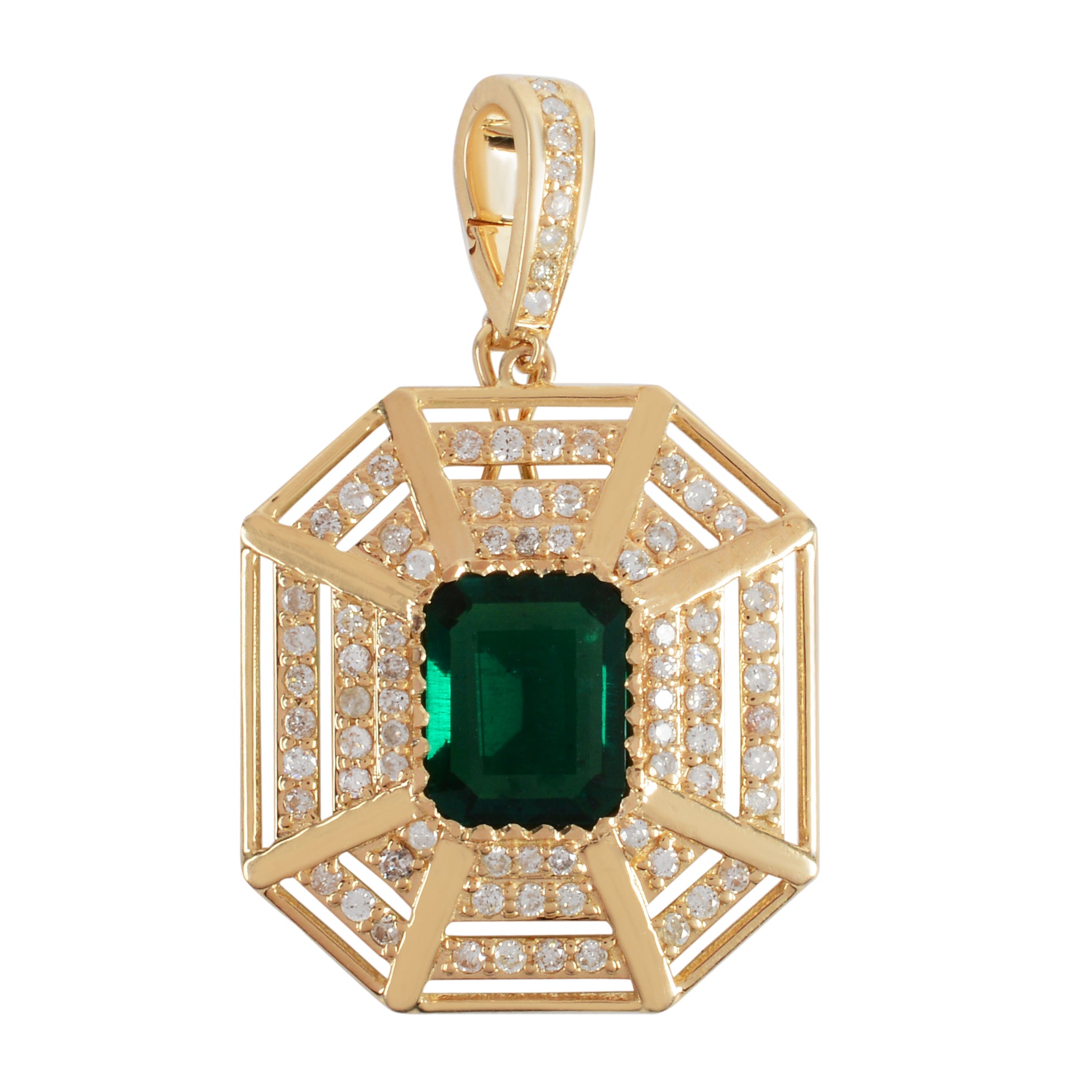 Emerald Web Pendant