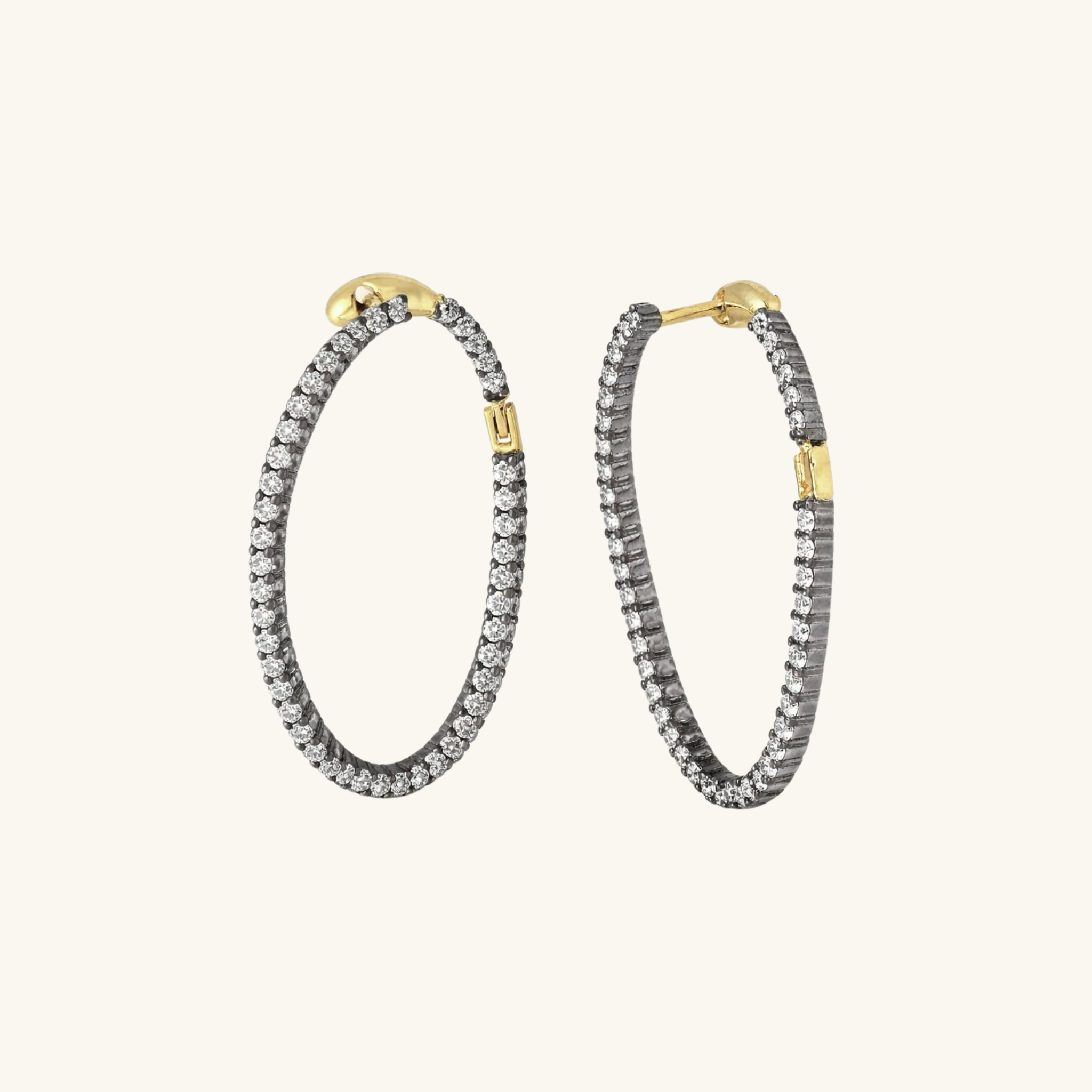 Diamond Eclipse Hoops