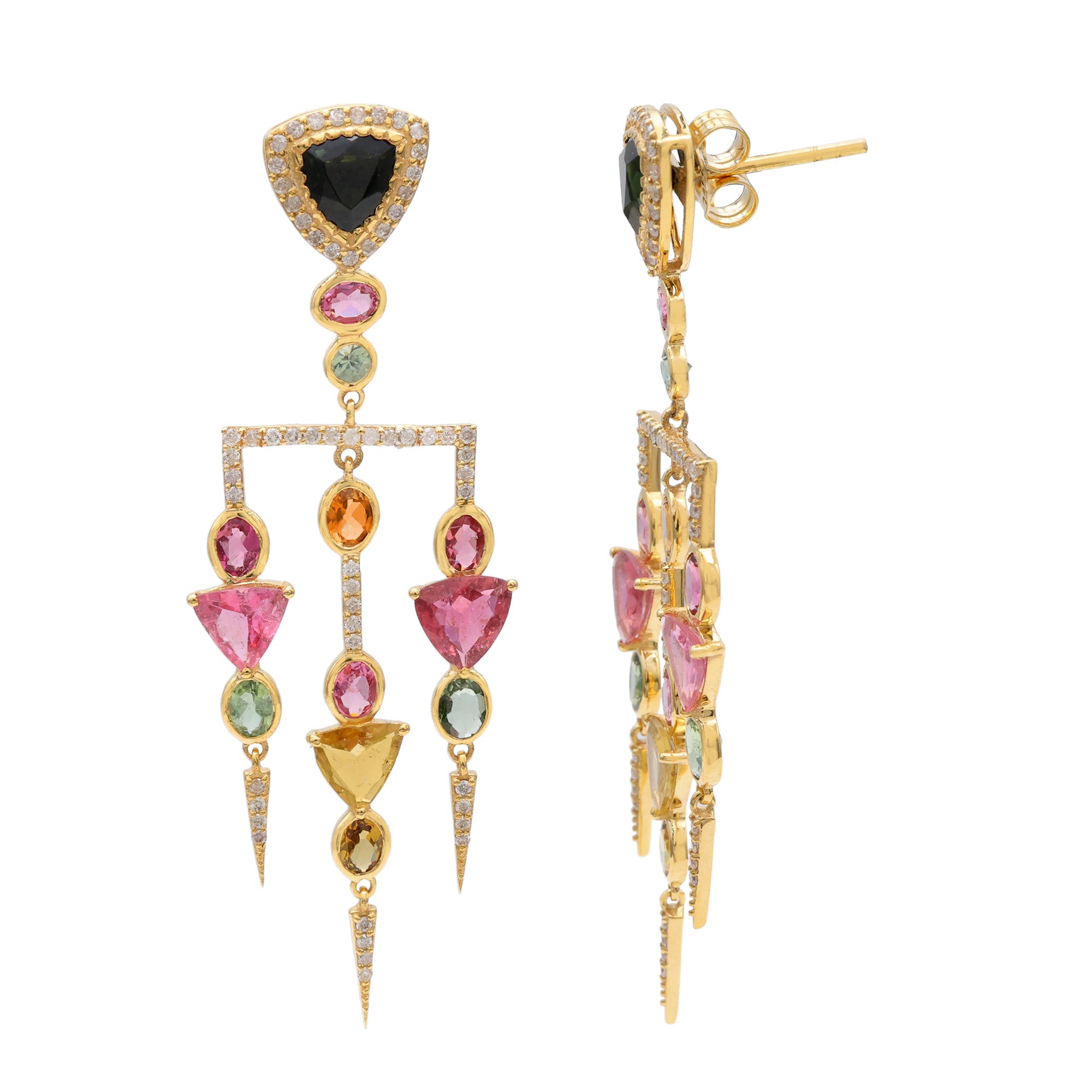 Tourmaline Fusion Chandelier Earrings