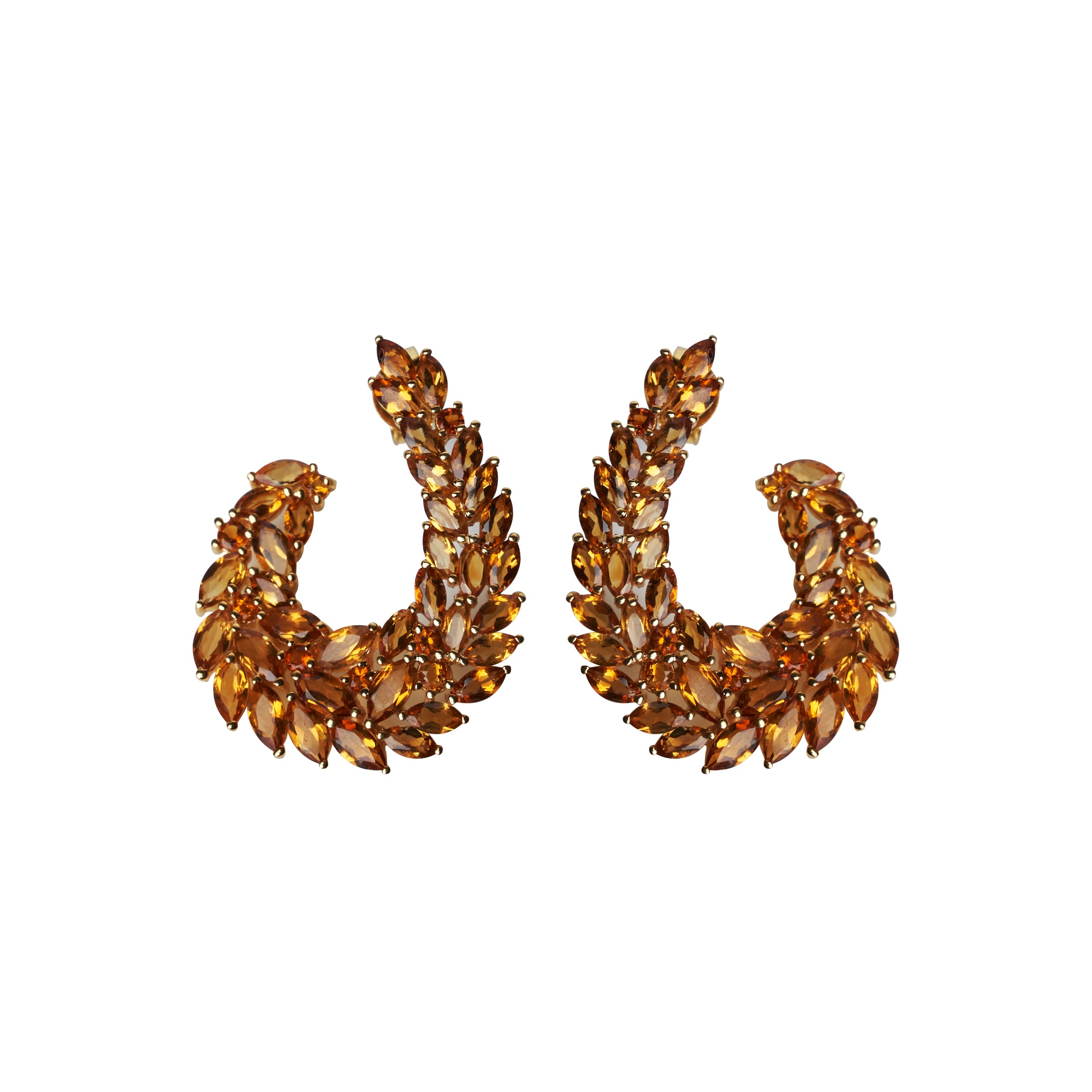 CITRINE SWOOP EARRINGS