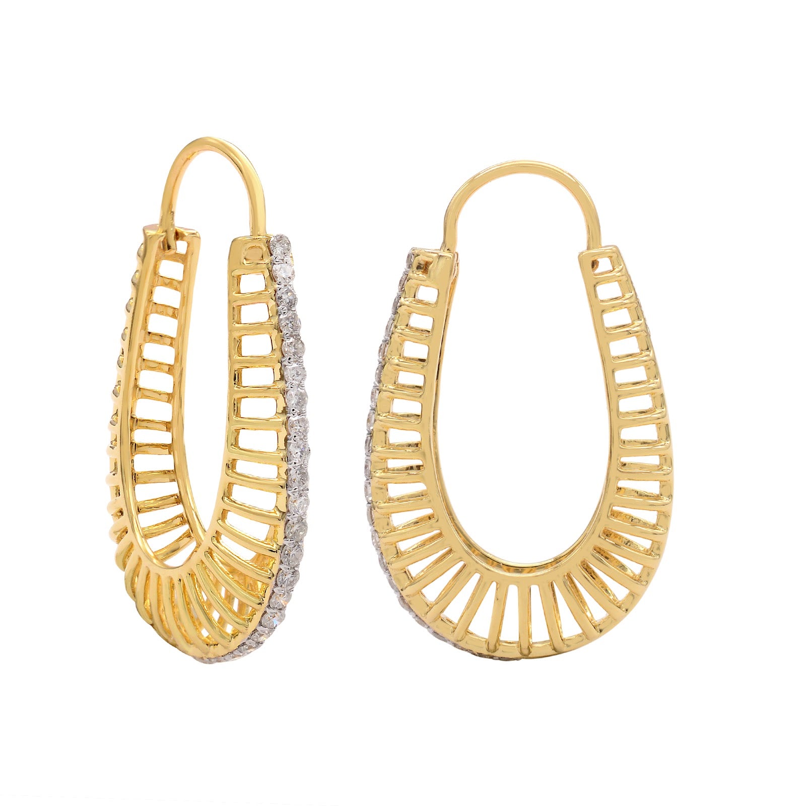 Raana Elongated Hoops