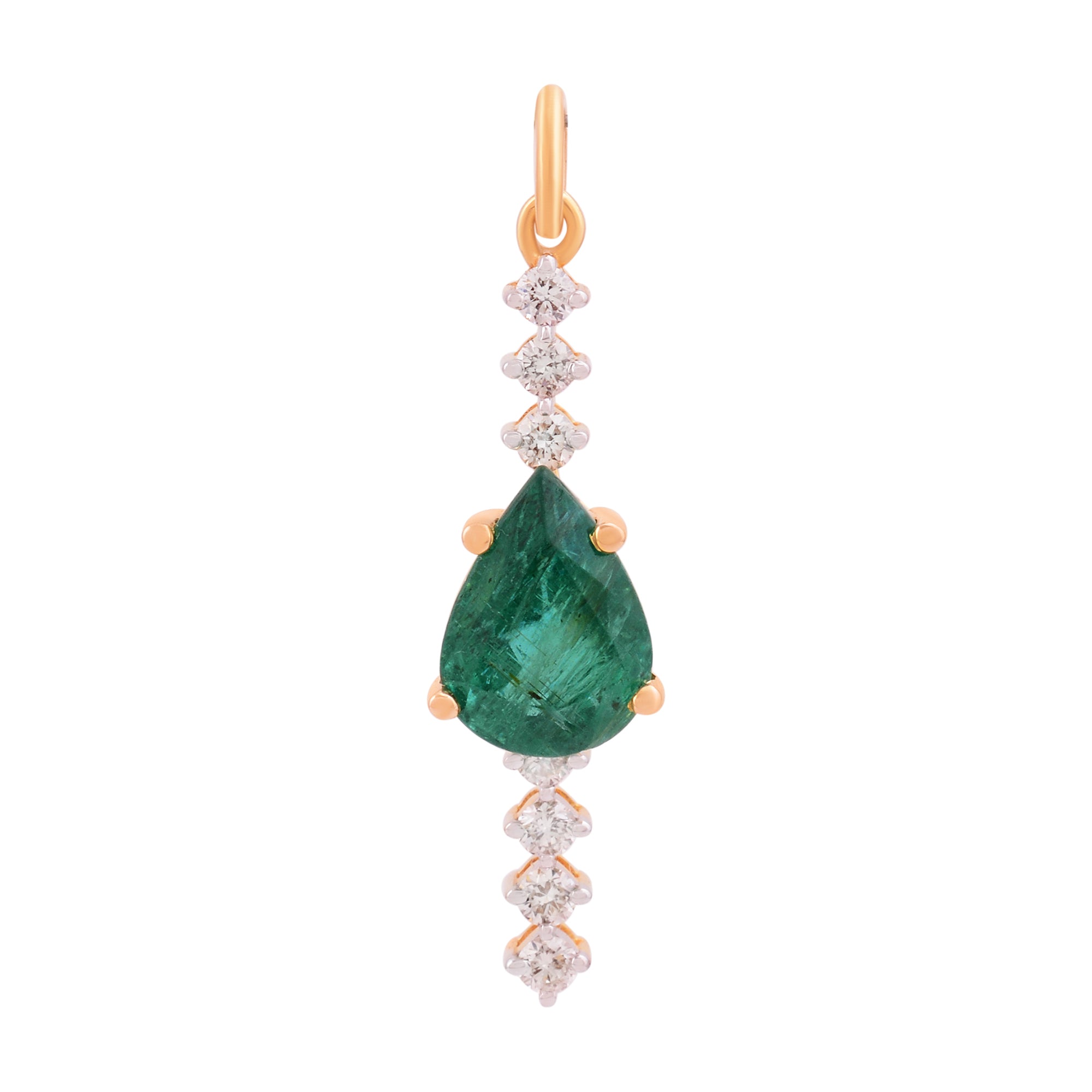Inline Emerald Pendant