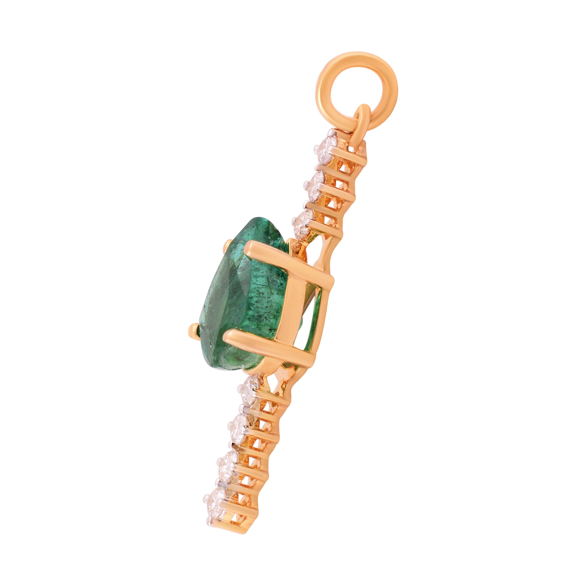 Inline Emerald Pendant