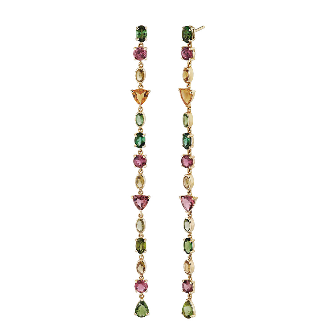 MULTICOLOR FIREWORK DUSTER EARRINGS