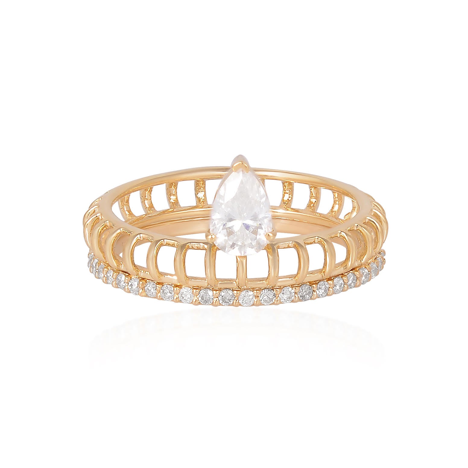 Hala Diamond Cage Ring