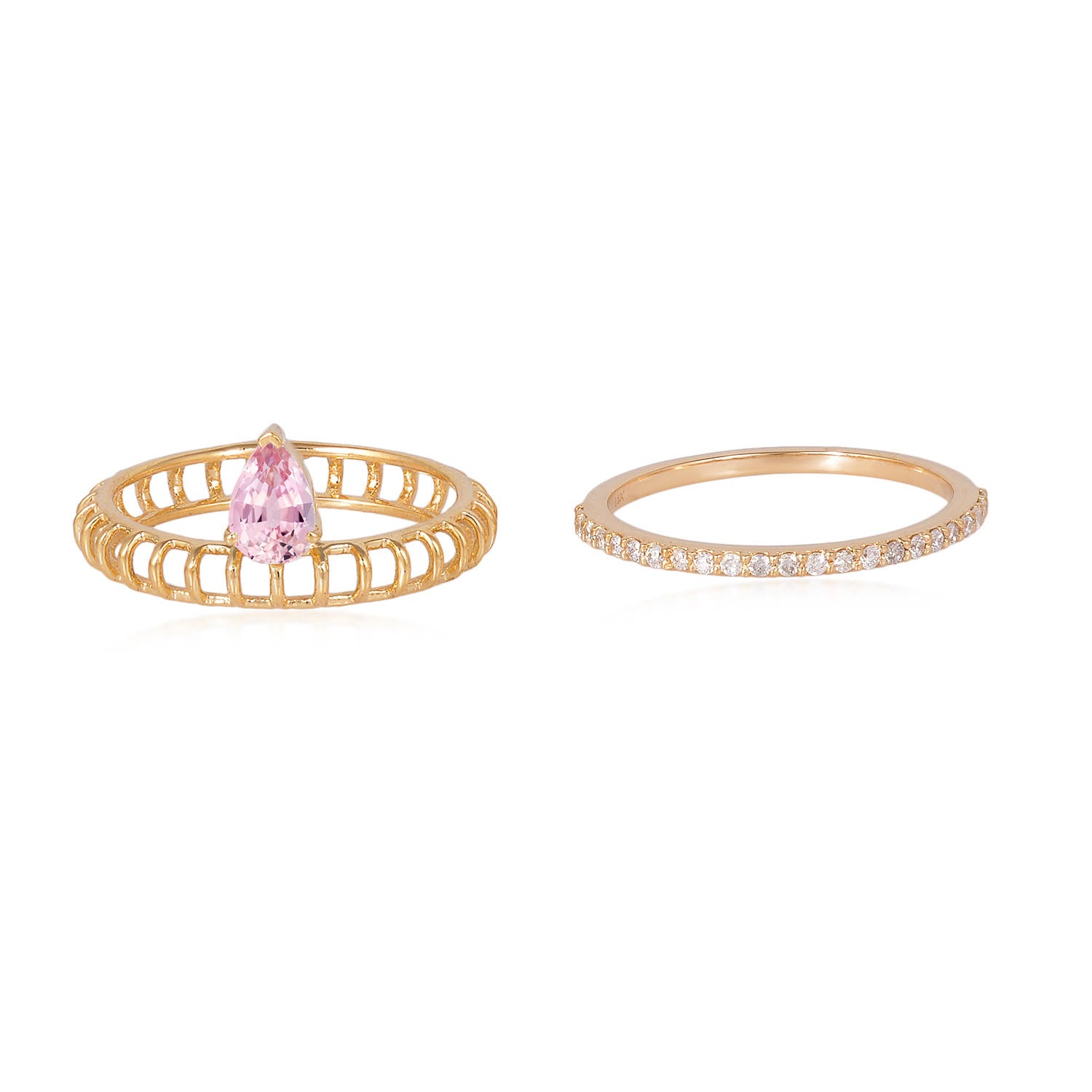 Hala Morganite Cage Ring