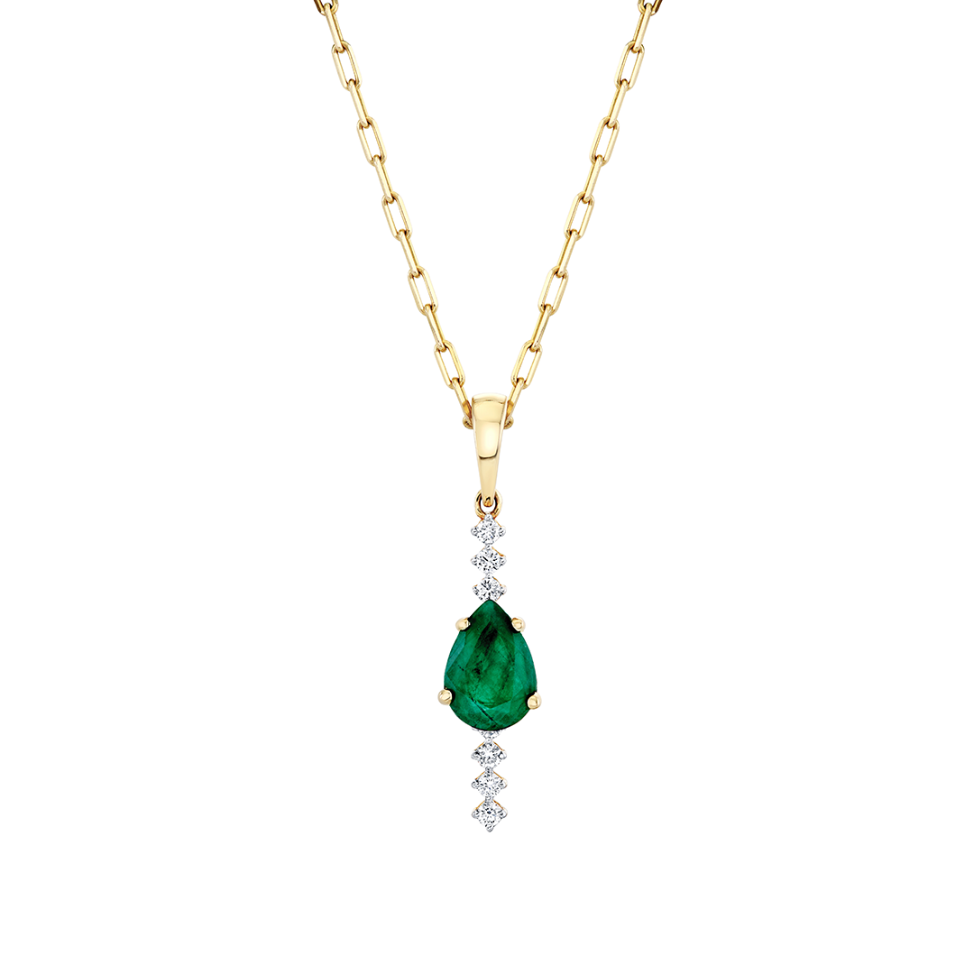 Inline Emerald Pendant