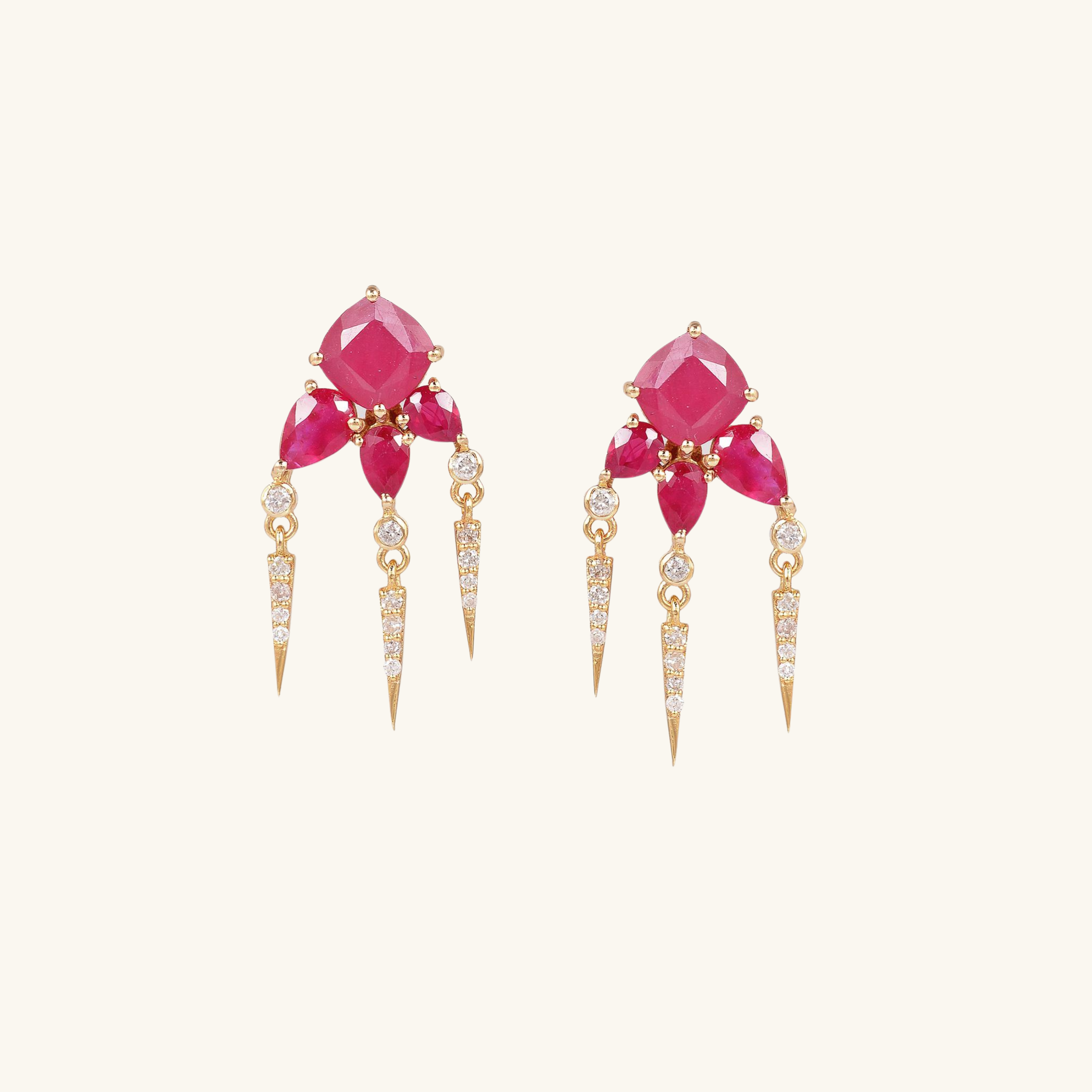 Ruby Dagger Studs