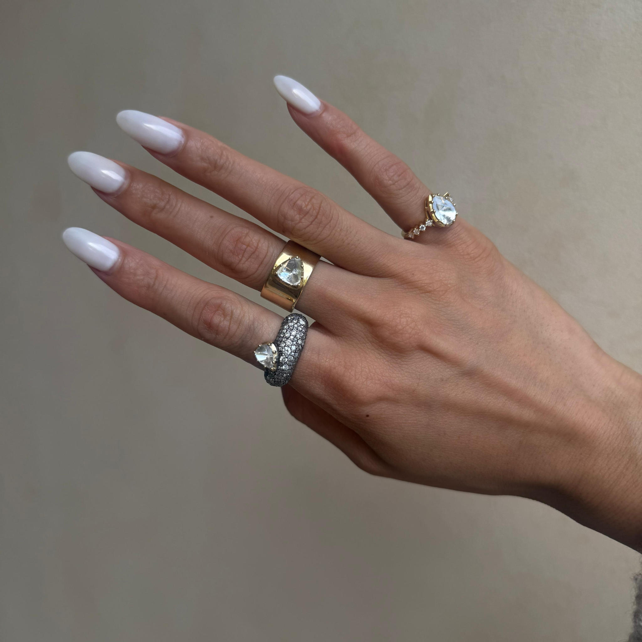 Polki Crest Pinky Ring
