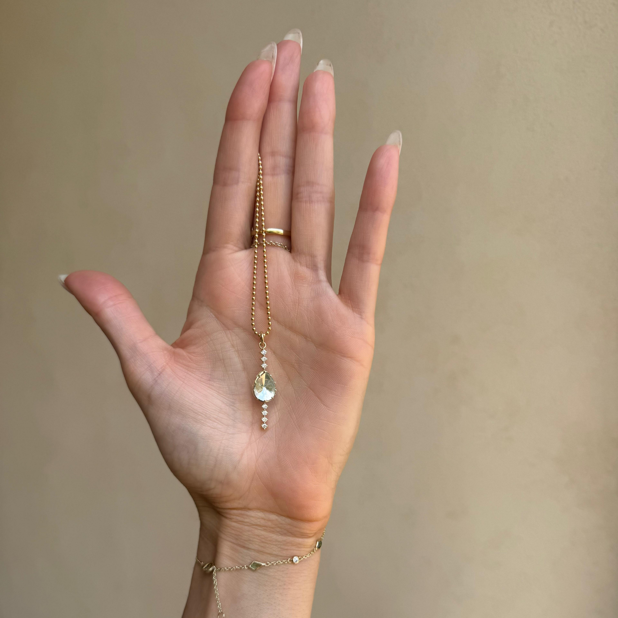 Polki Diamond Inline Pendant