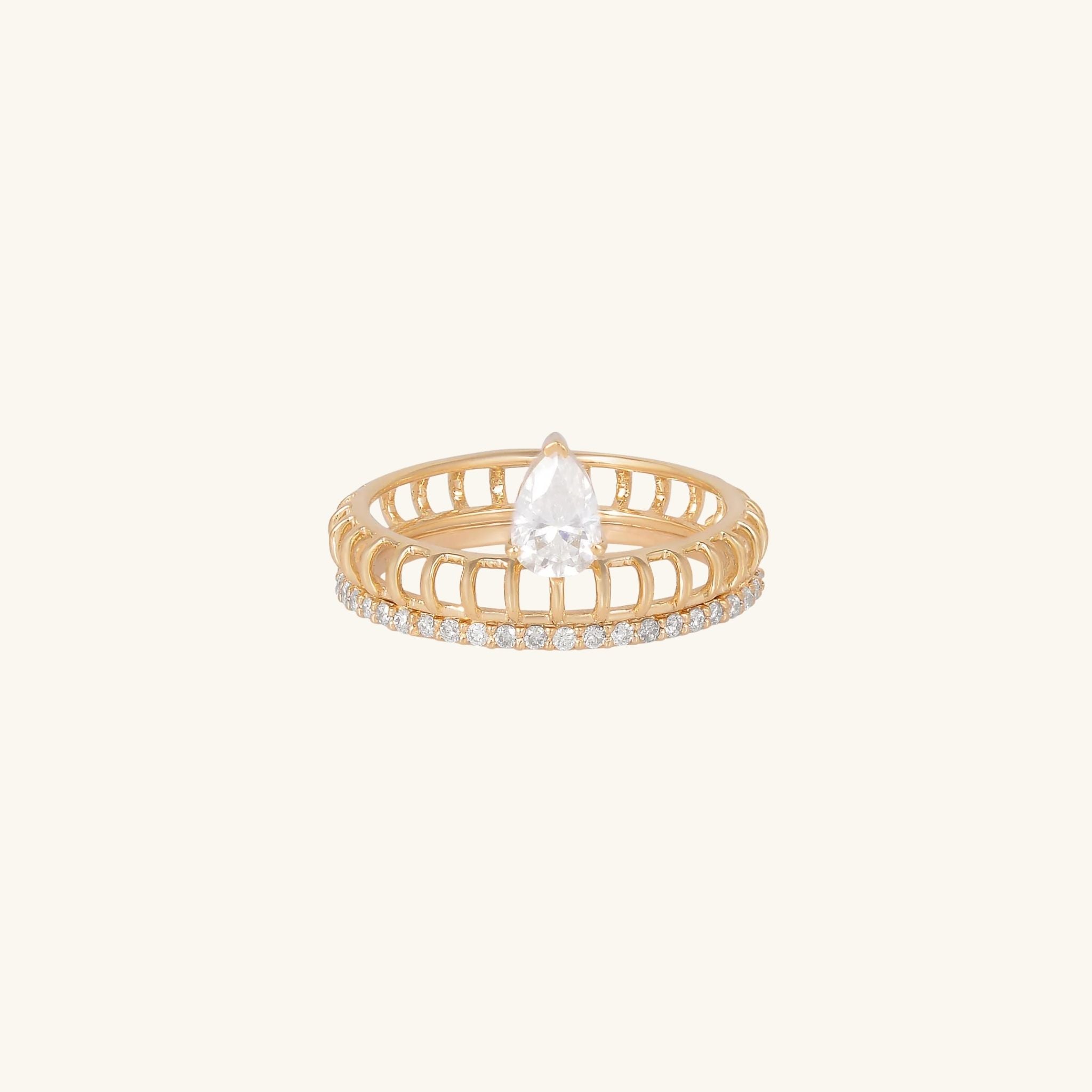 Hala Diamond Cage Ring