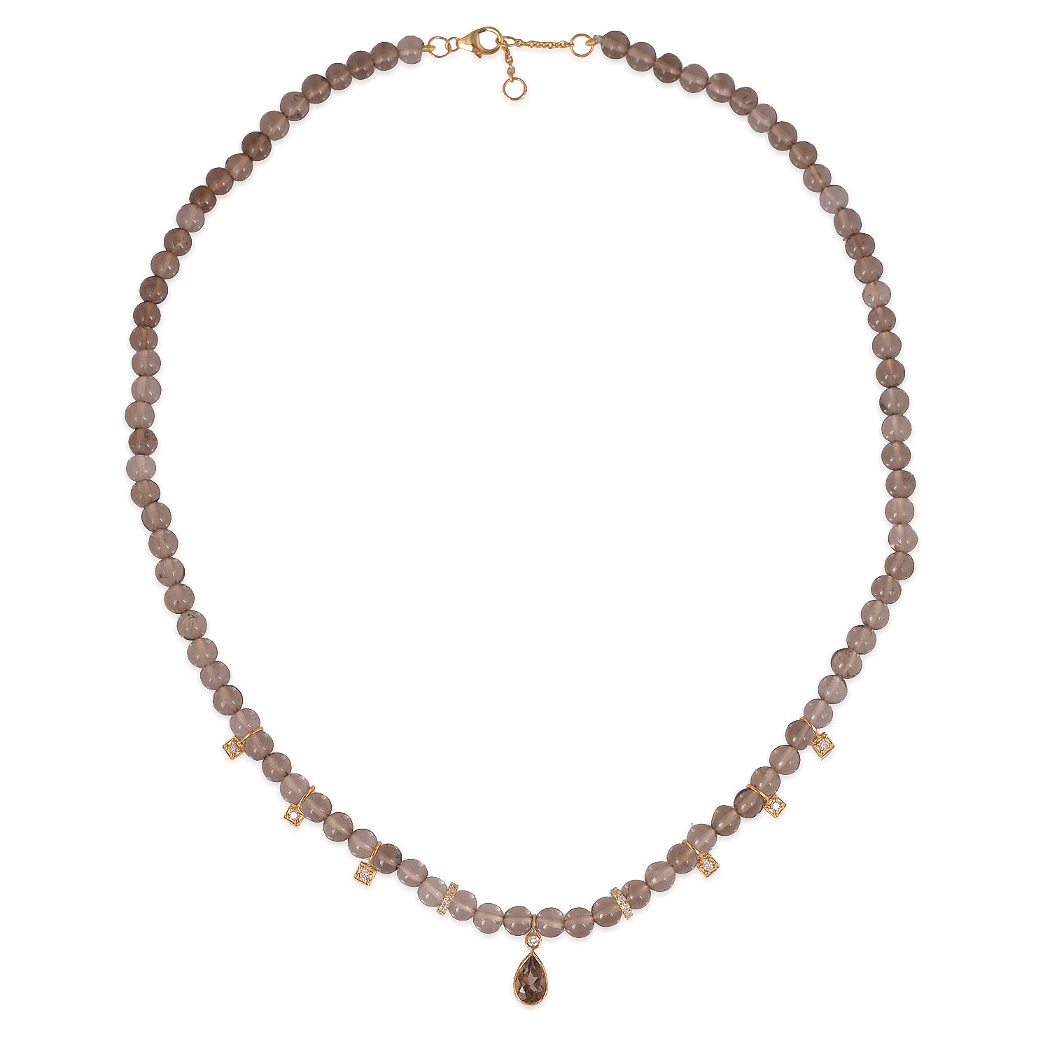 Smoky Quartz Beaded Necklace