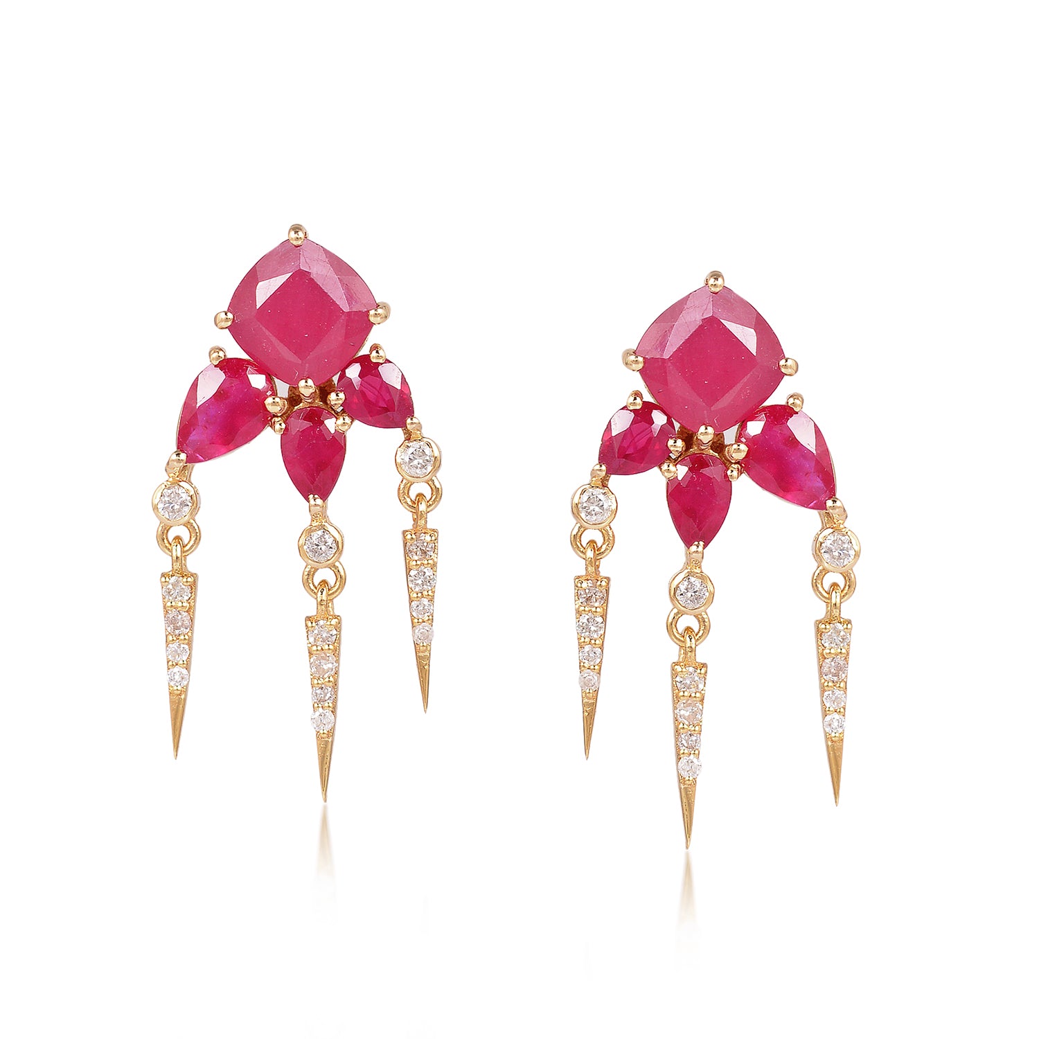 Ruby Dagger Studs