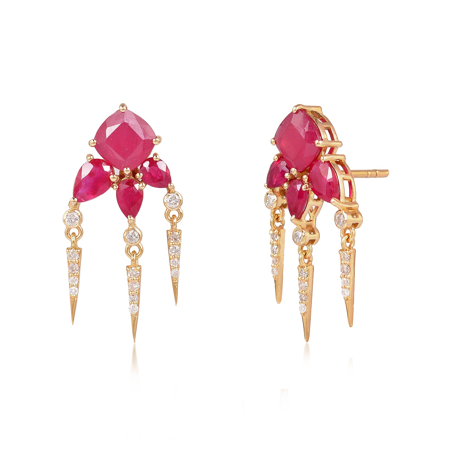 Ruby Dagger Studs