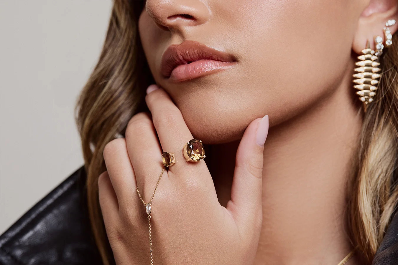 Smokey Duette Fusion Ring