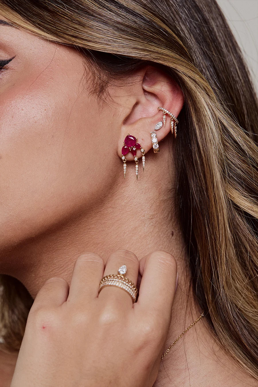 Triple Strike Ear Cuff
